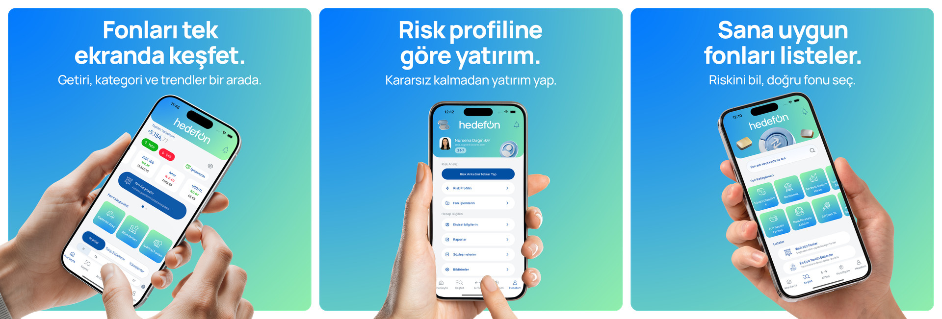 HedefOn - Fonları keşfet, risk profiline göre yatırım, sana uygun fonları listele